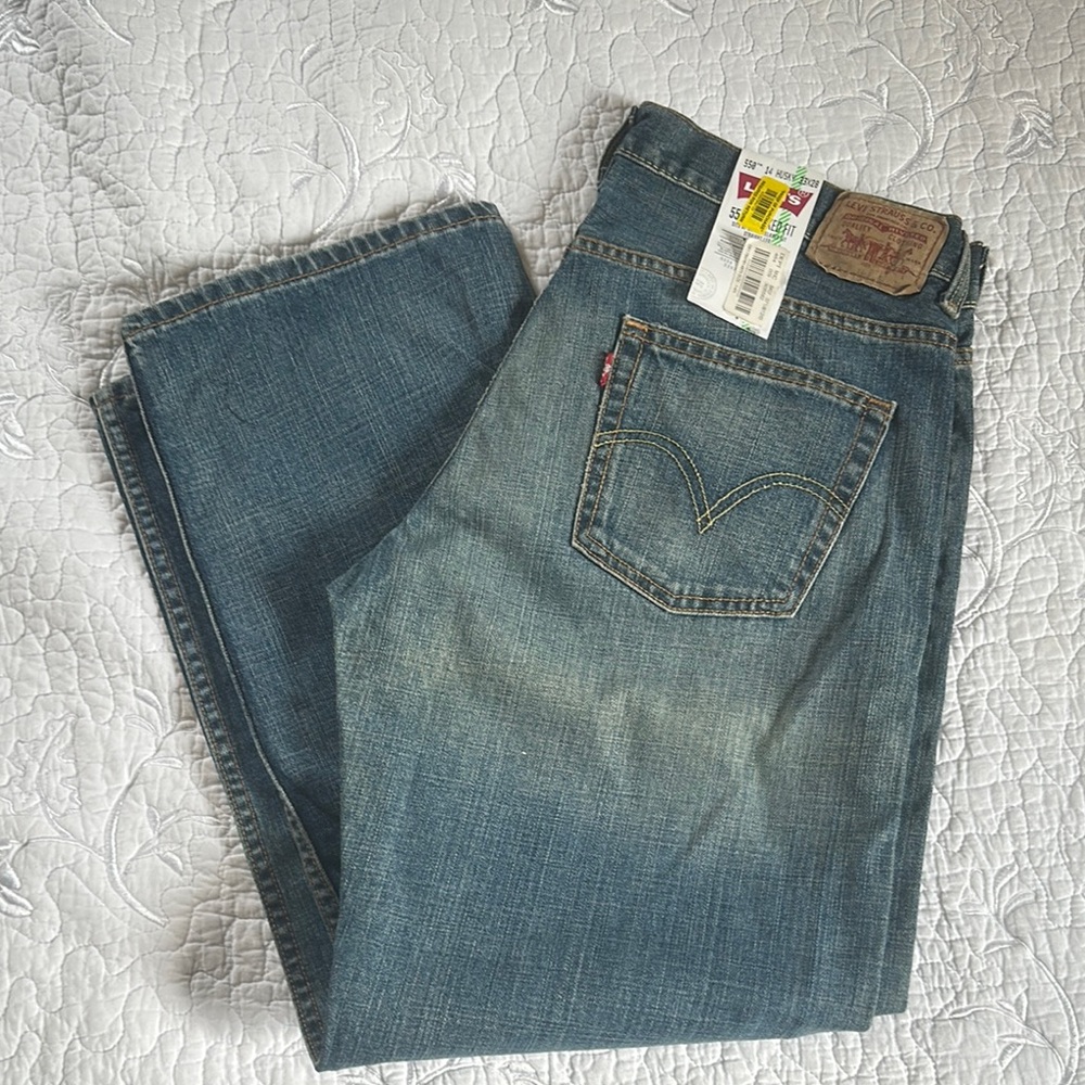 Levi's Blue Straight Jeans Classic Denim - Husky 14